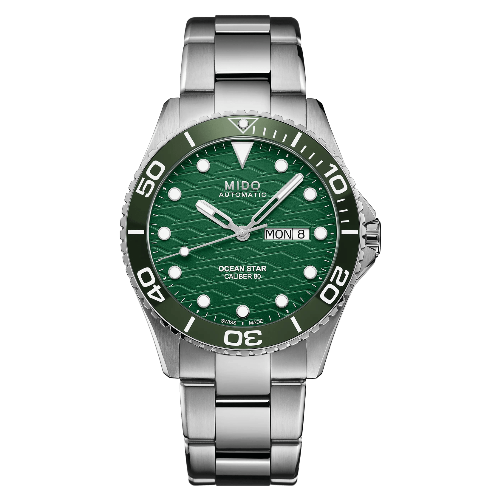 MIDO Ocean Star 200C Ceramic Bezel Green DialStainless Steel Watch - 42.5mm - M0424301109100