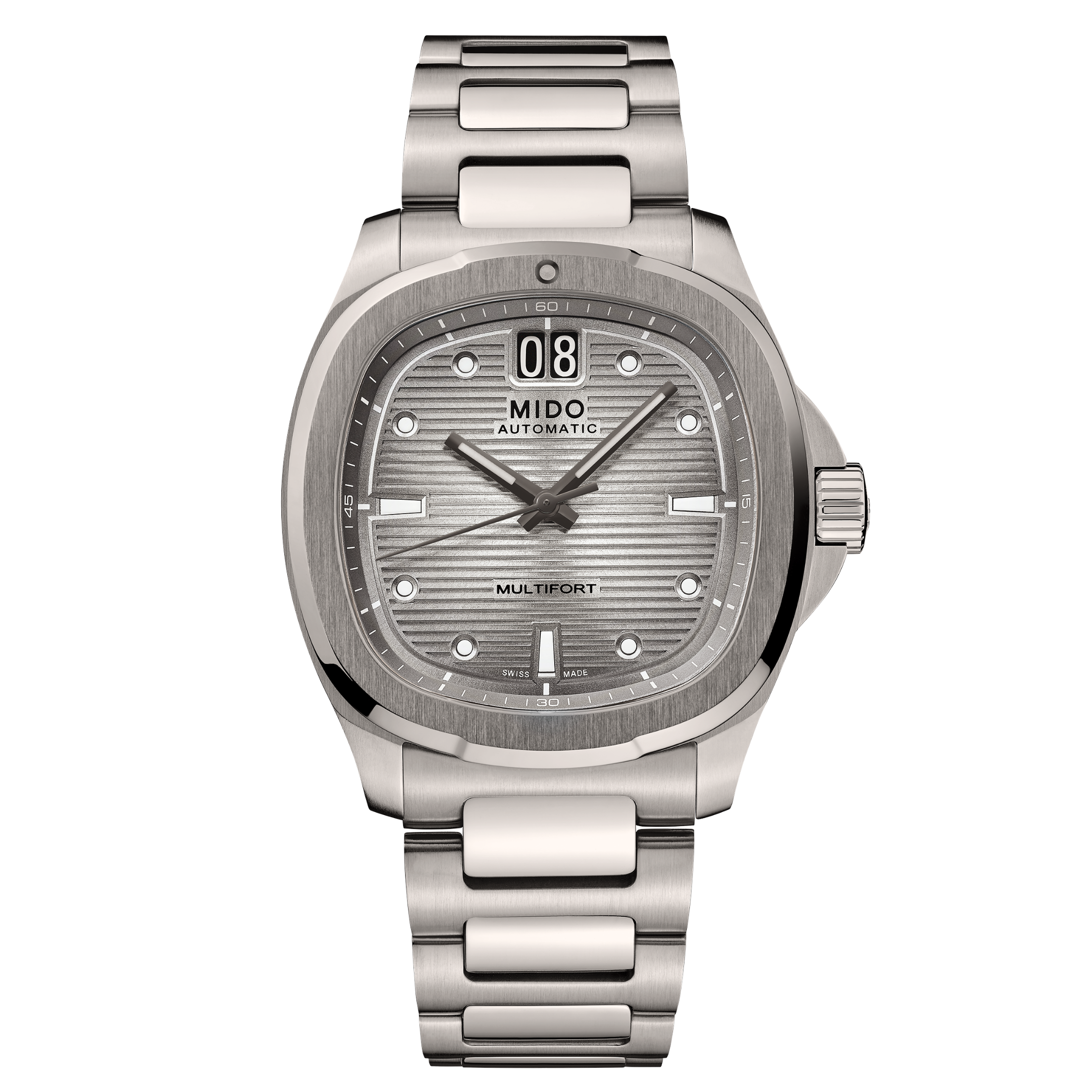 MIDO Multifort TV Big Date Grey Dial Titanium Watch - 39.2 x 40mm - M0495264408100