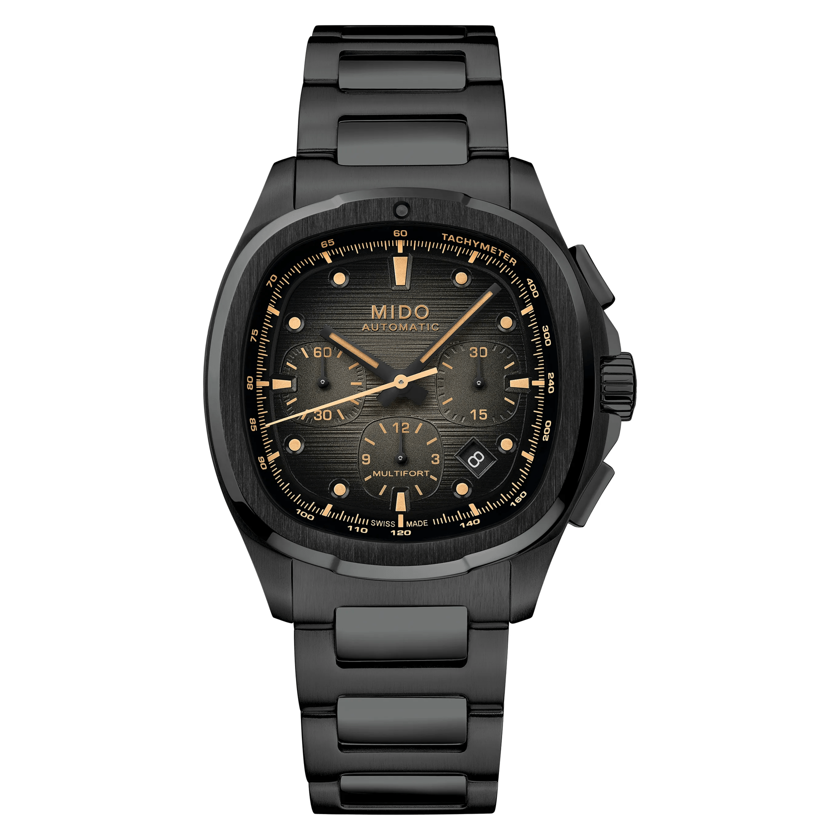 Mulltifort TV Chronograph Black Dial - Black PVD Stainless Steel Watch - 42 X 41.2mm - M0495273308100
