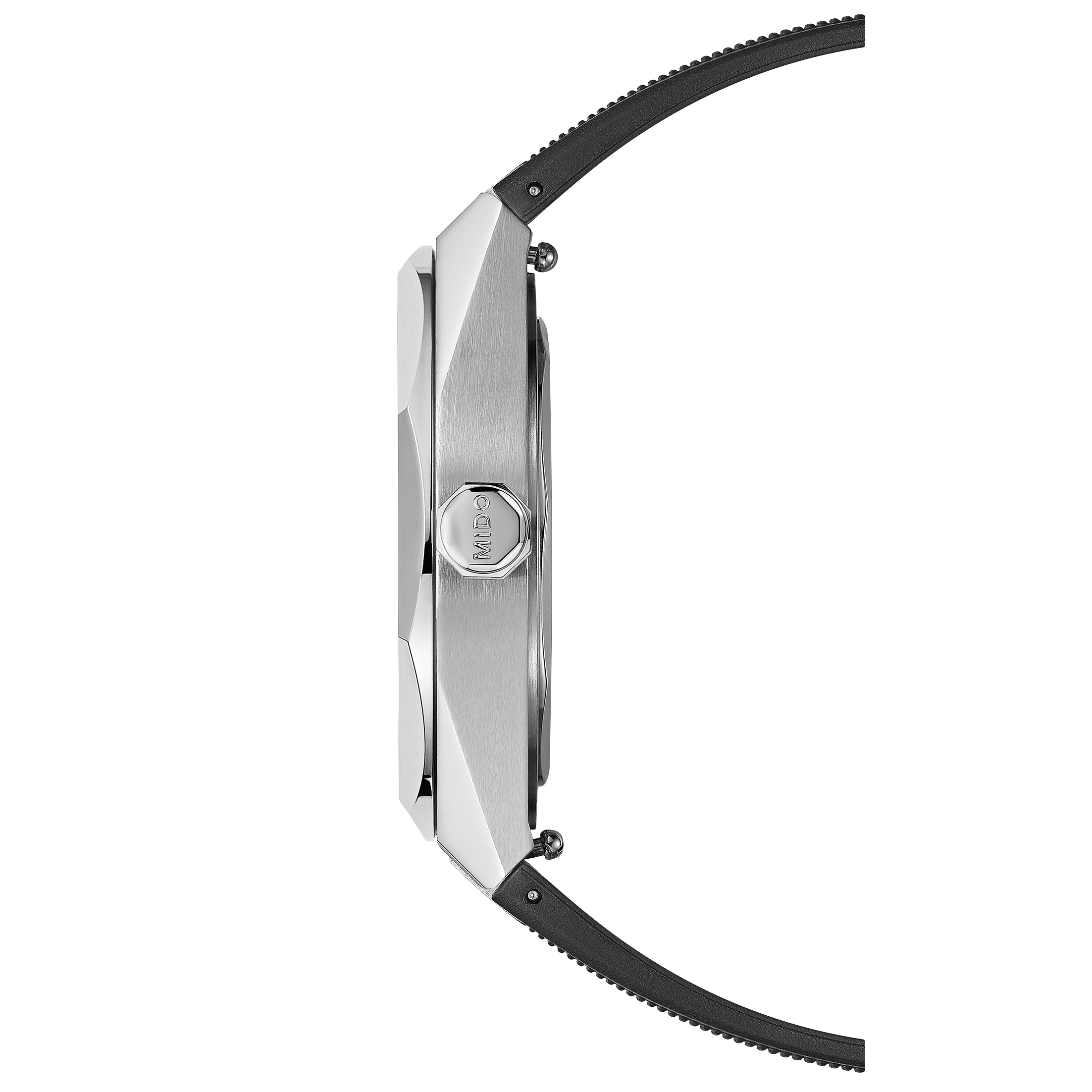 MIDO Multifort 8 One Crown black dial stainless steel watch with integrated bracelet - 38.4 X 40mm - M0555071105100