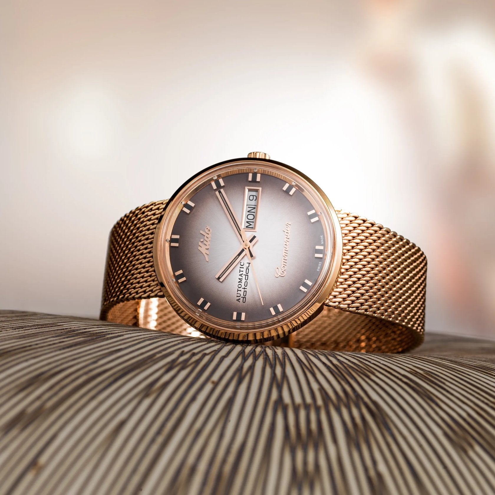 MIDO Commander Shade Silver Rose GoldTone PVD 37mm M842932311