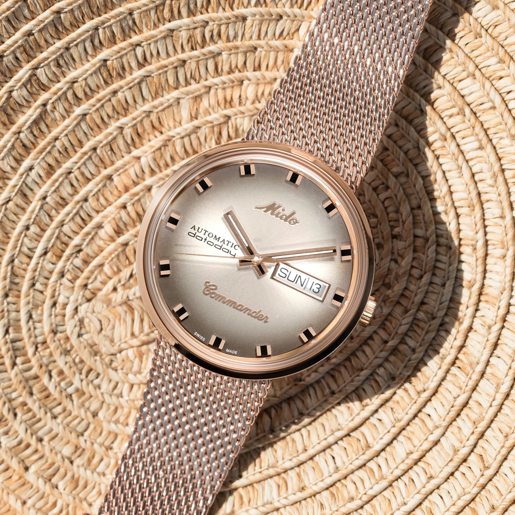 MIDO Commander Shade Silver Rose GoldTone PVD 37mm M842932311