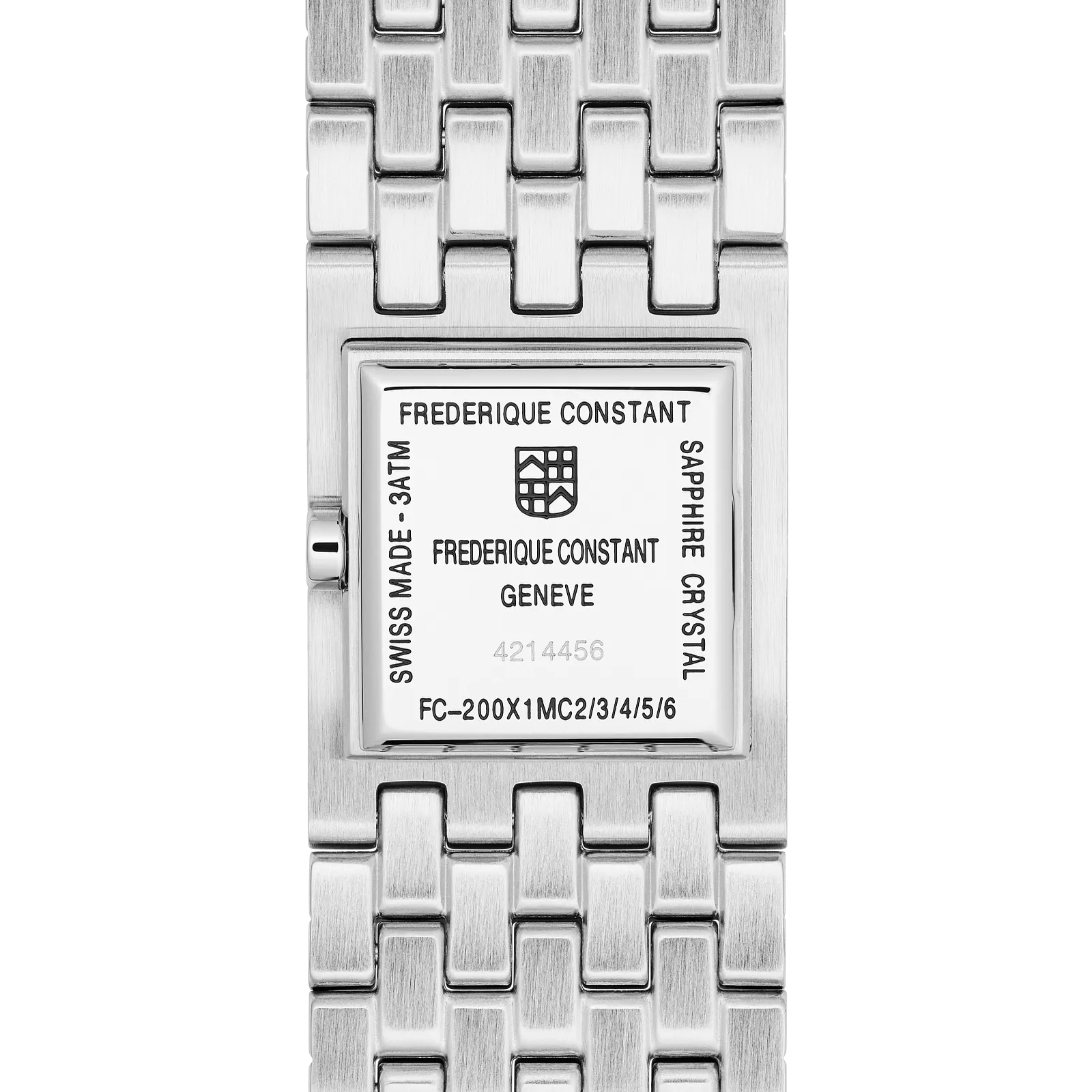 Back view of Frederique Constant Classics Manchette Clou de Paris Green FC-200GR1MC6B
