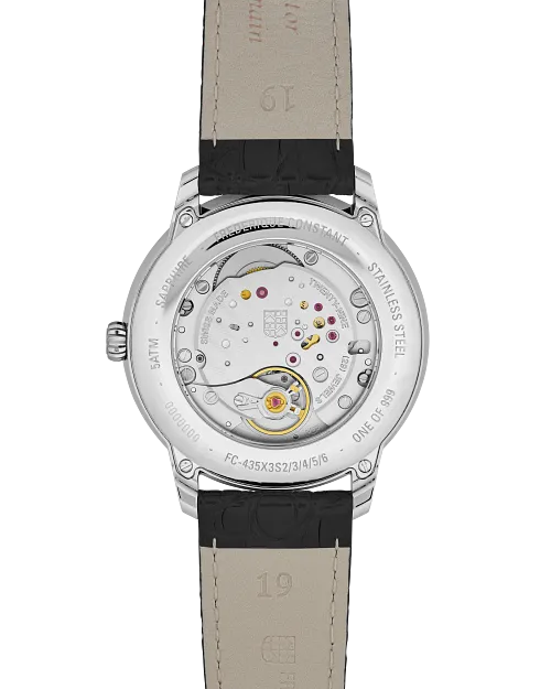 Frederique Constant Limited Edition Classics Moneta Handwinding Salmon 38.5mm FC435BBL3S6 caseback
