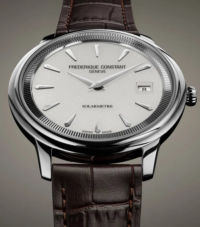 Frederique Constant Classics Moneta Solarmetre White 39mm FC120W3S6 dial close up