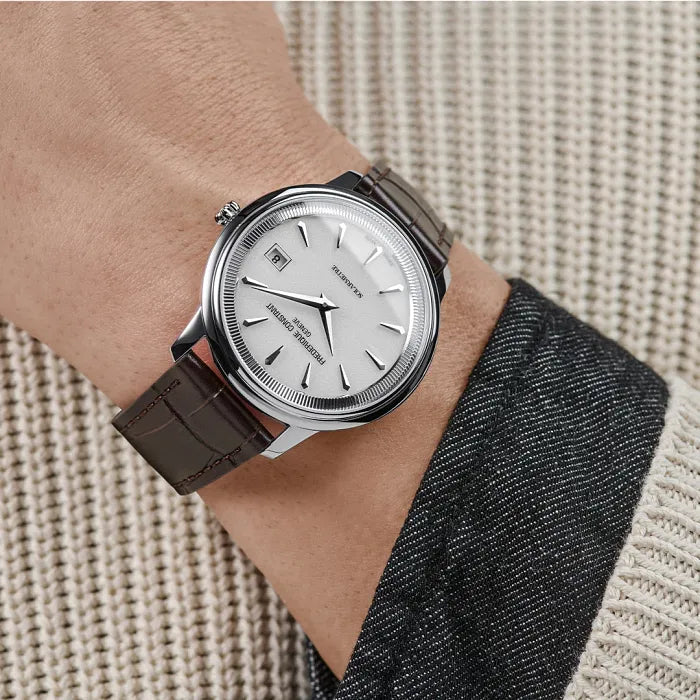 Frederique Constant Classics Moneta Solarmetre White 39mm FC120W3S6 model wrist shot
