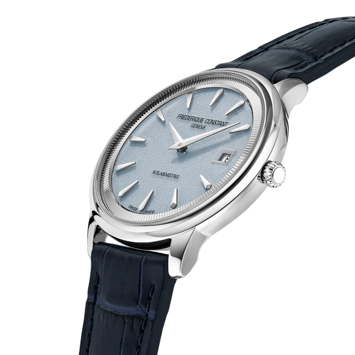 Frederique Constant Classics Moneta Solarmetre Light Blue 39mm FC120LB3S6 side view