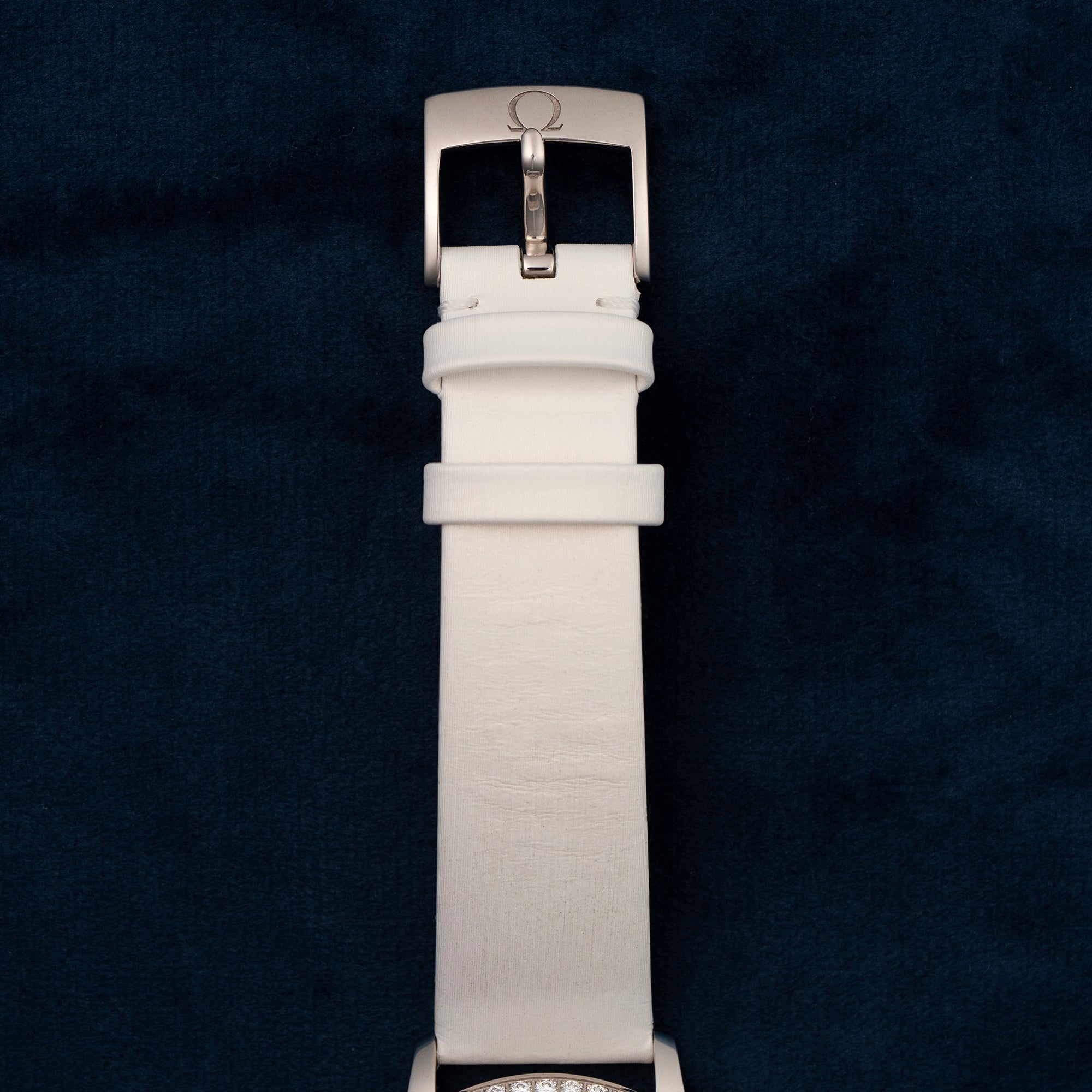 Omega DeVille Prestige Mother of Pearl Butterfly Dial Diamonds 42457332055001 buckle