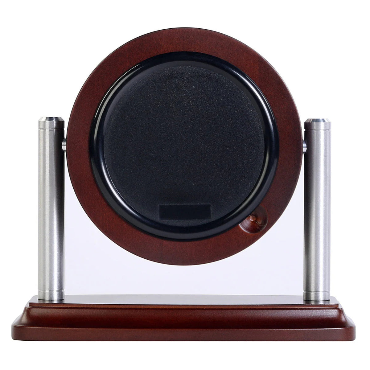 Seiko Round Brown Modern Classic Desk & Table Clock QXG159BLH back view