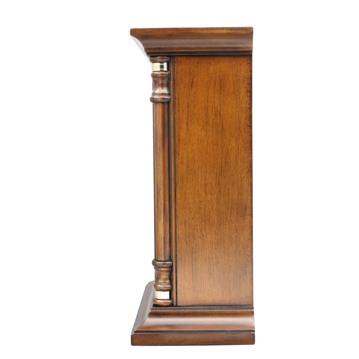 Seiko Mantel Clock Medium Brown QXQ034BLH side view