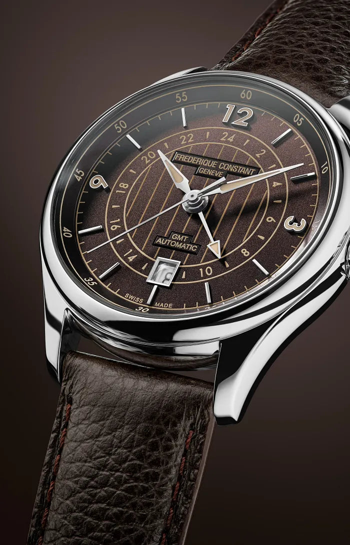 Frederique Constant Classics Runabout Automatic GMT Brown 42mm FC350RBR5B6 product shot