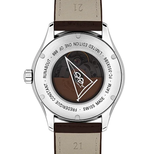 Frederique Constant Classics Runabout Automatic GMT Brown 42mm FC350RBR5B6 caseback