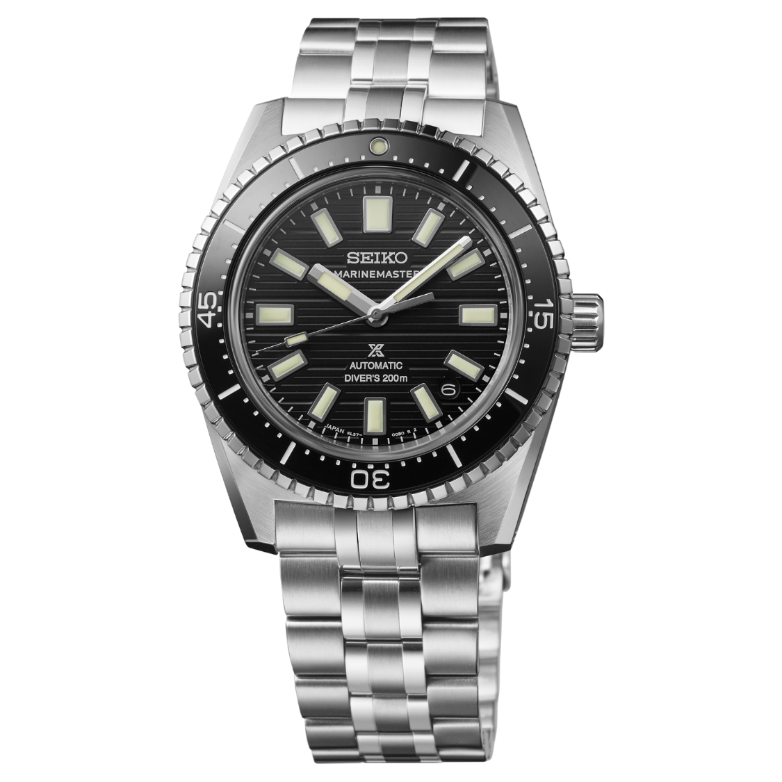 Seiko Prospex Marinemaster 1965 Heritage Diver’s Modern Re-interpretation Black 39.5mm SJE101 front view