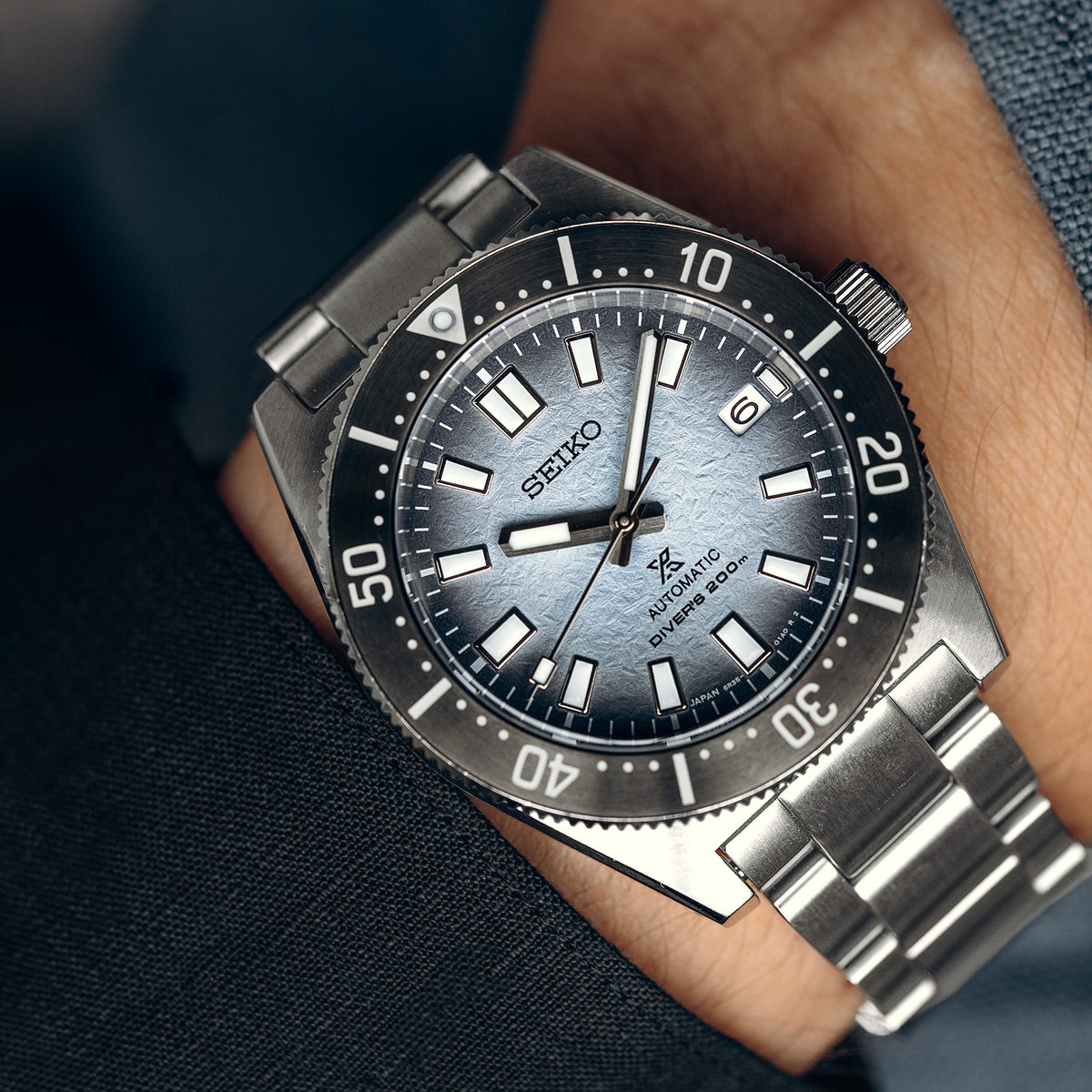 Seiko Prospex U.S. Special Edition Ice Diver Light Blue 40.5mm SPB423 Model Wrist Shot