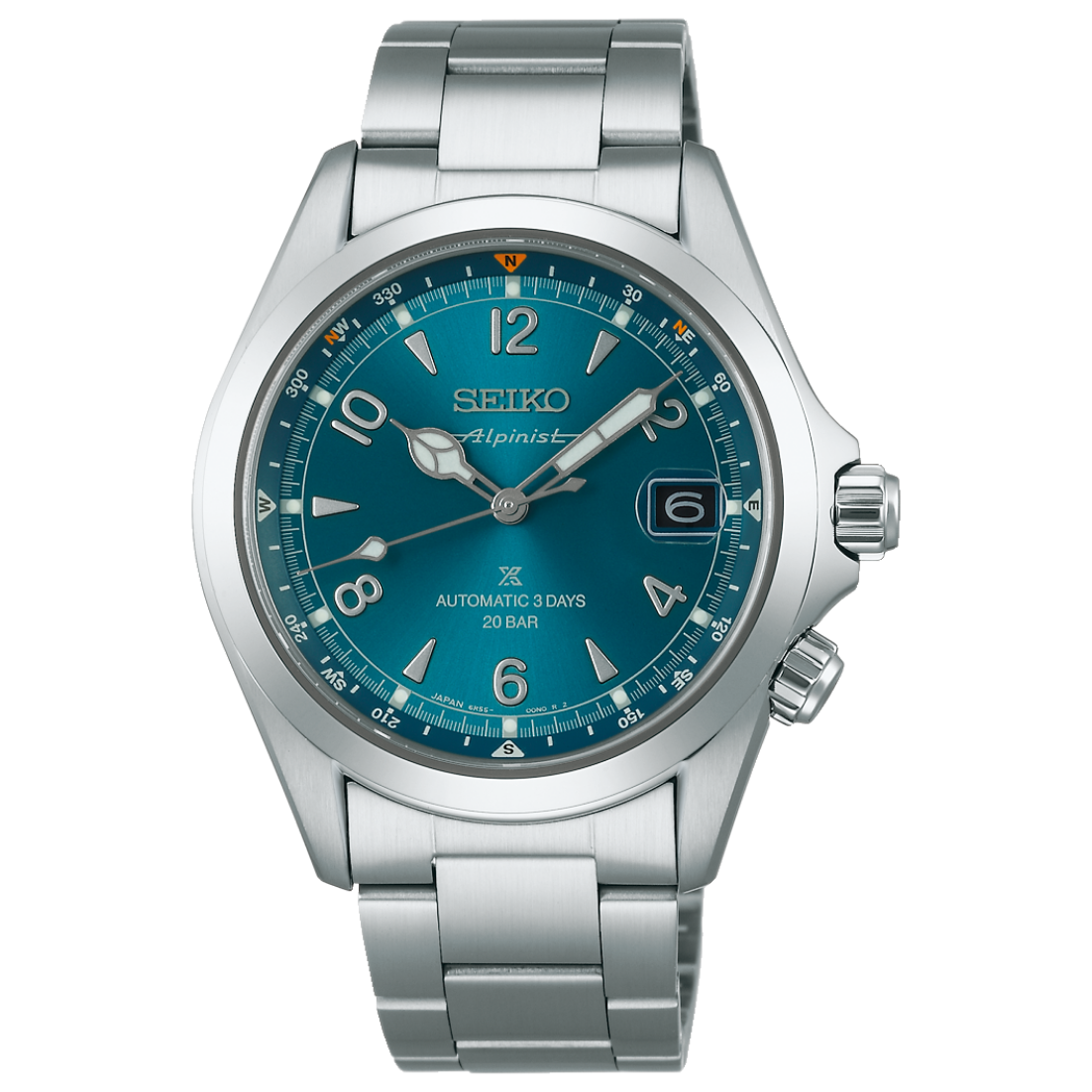 Seiko Prospex Alpinist 39.5mm Teal SPB503 Front View
