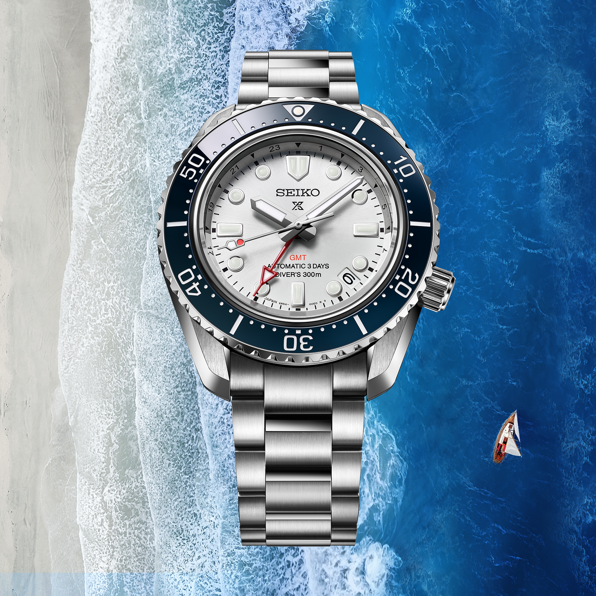 Seiko Prospex 1968 Heritage Diver's GMT 42mm Watch SPB519 Product Shot