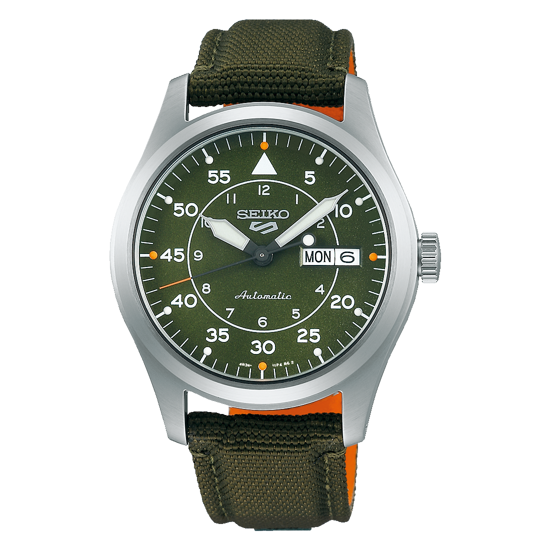 Seiko 5 Sports automatic green nylon watch