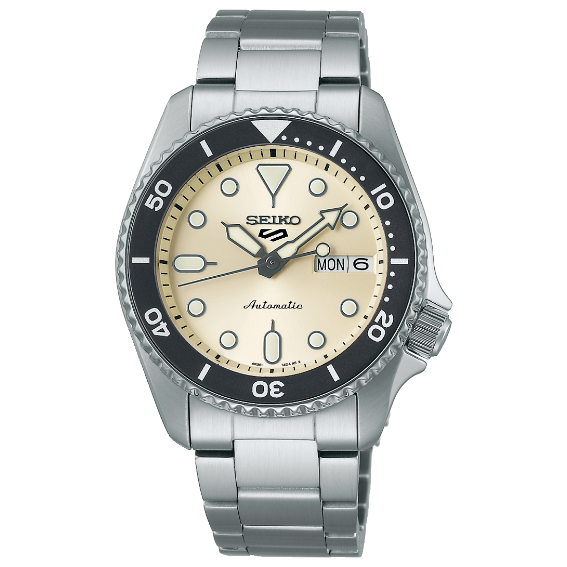Seiko 5 Sports SKX Mid-Size Ivory 38mm SRPK31 Front View