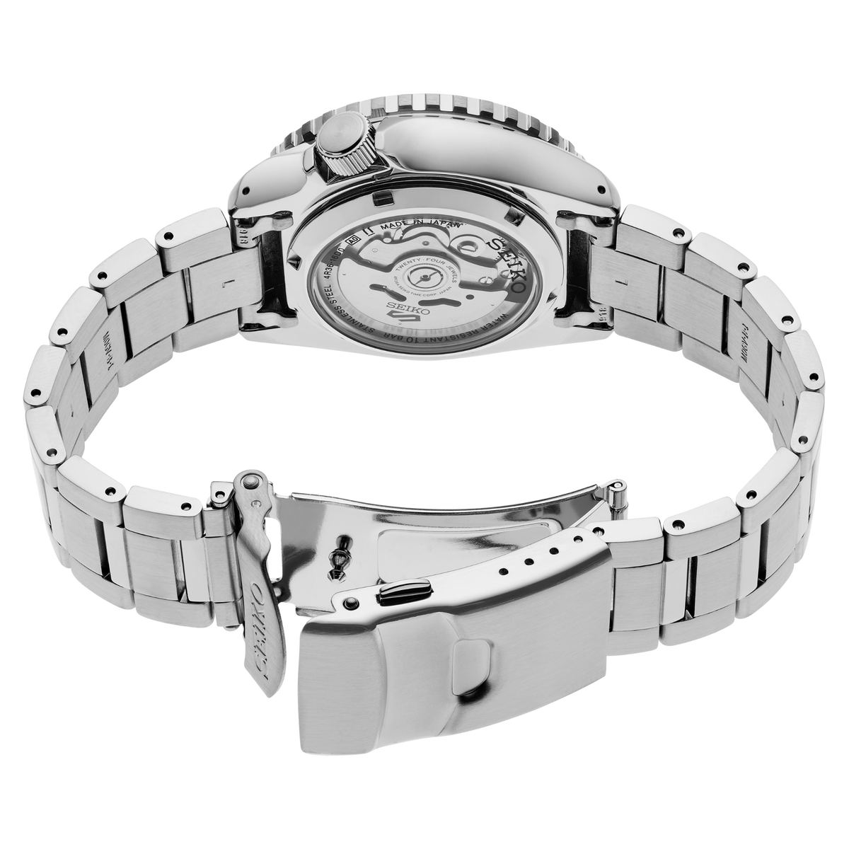 Seiko 5 Sports SKX Series Black 42.5mm SRPK99 Back Side View