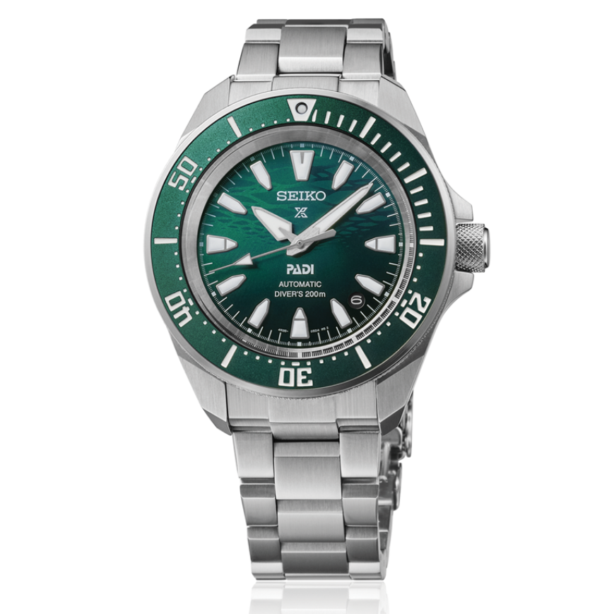 Seiko Prospex Sea Diver 200m PADI Special Edition Emerald Green 41.7mm SRPL53 Front View