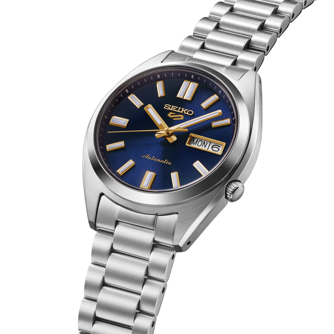 Seiko automatic watch with gold accents