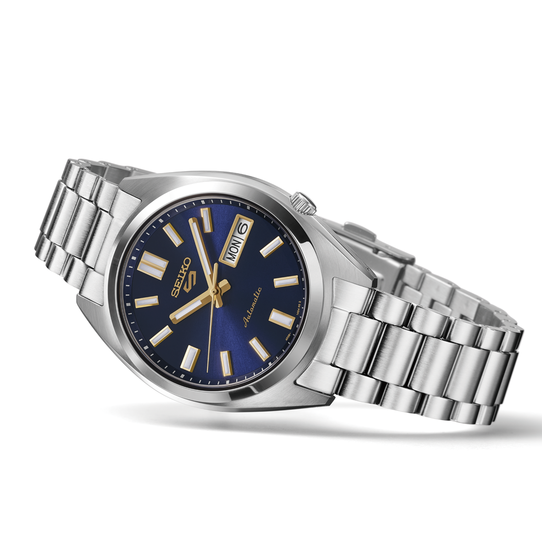 Seiko 5 Sports automatic blue steel watch