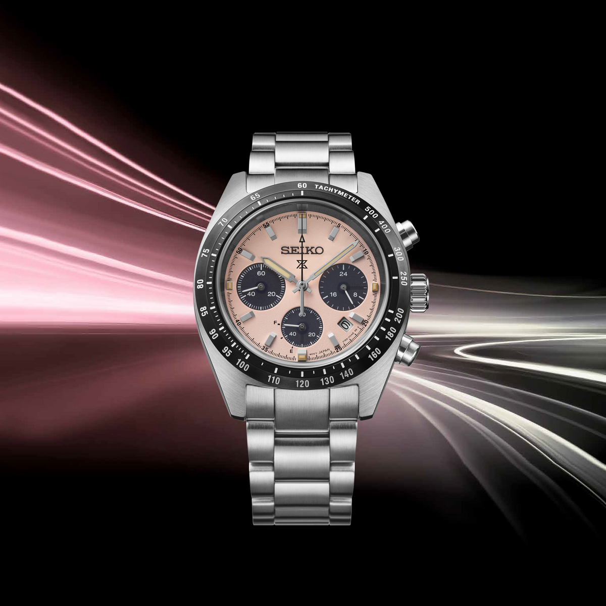 Seiko Prospex Speedtimer Solar Chronograph Pastel Pink 39mm SSC963 Product Shot