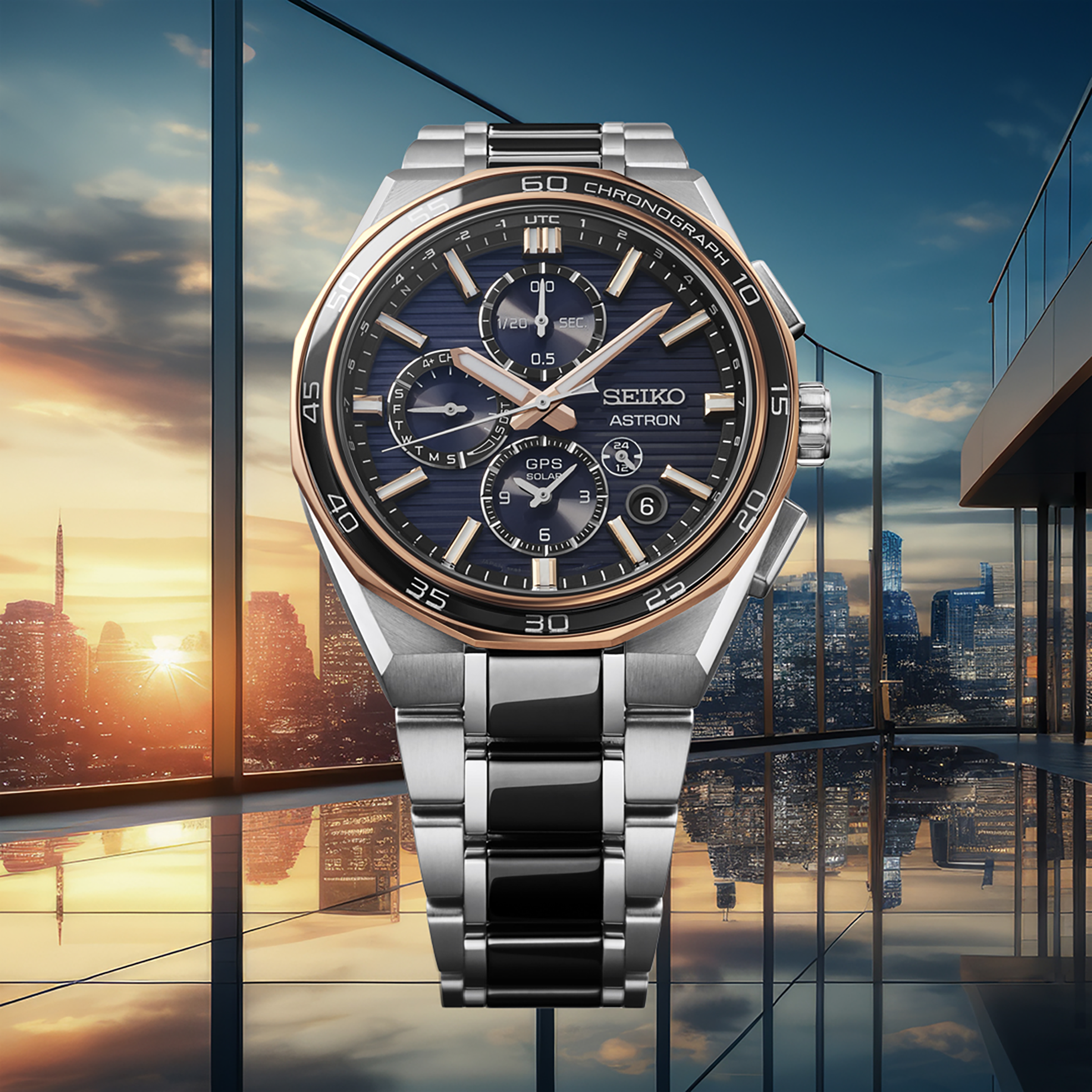 Seiko Astron GPS Solar Dual-Time Chronograph Limited Edition SSH180 soldier shot 2