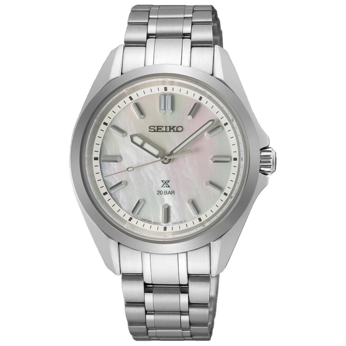 Seiko Prospex Sea Series Mother of Pearl Watch 34mm SUR605 Front View
