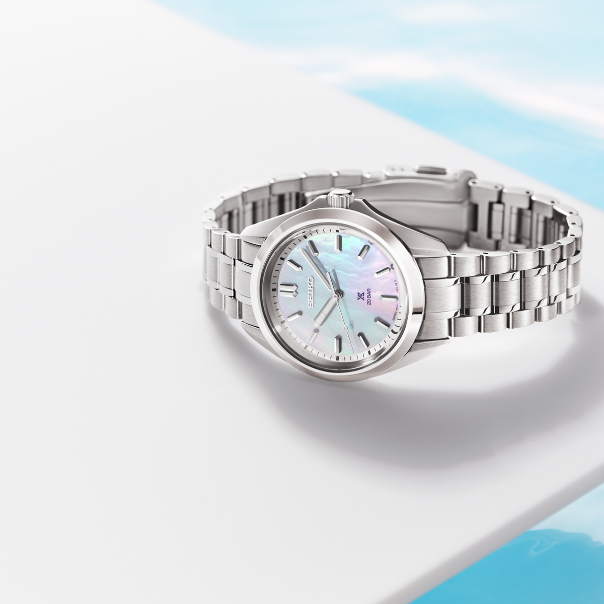 Seiko Prospex Sea Series Mother of Pearl Watch 34mm SUR605 Product Shot