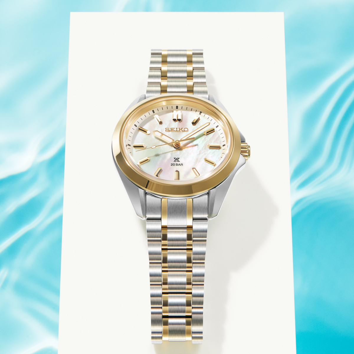Seiko Prospex Sea Series Mother of Pearl Watch 34mm SUR608 Product Shot