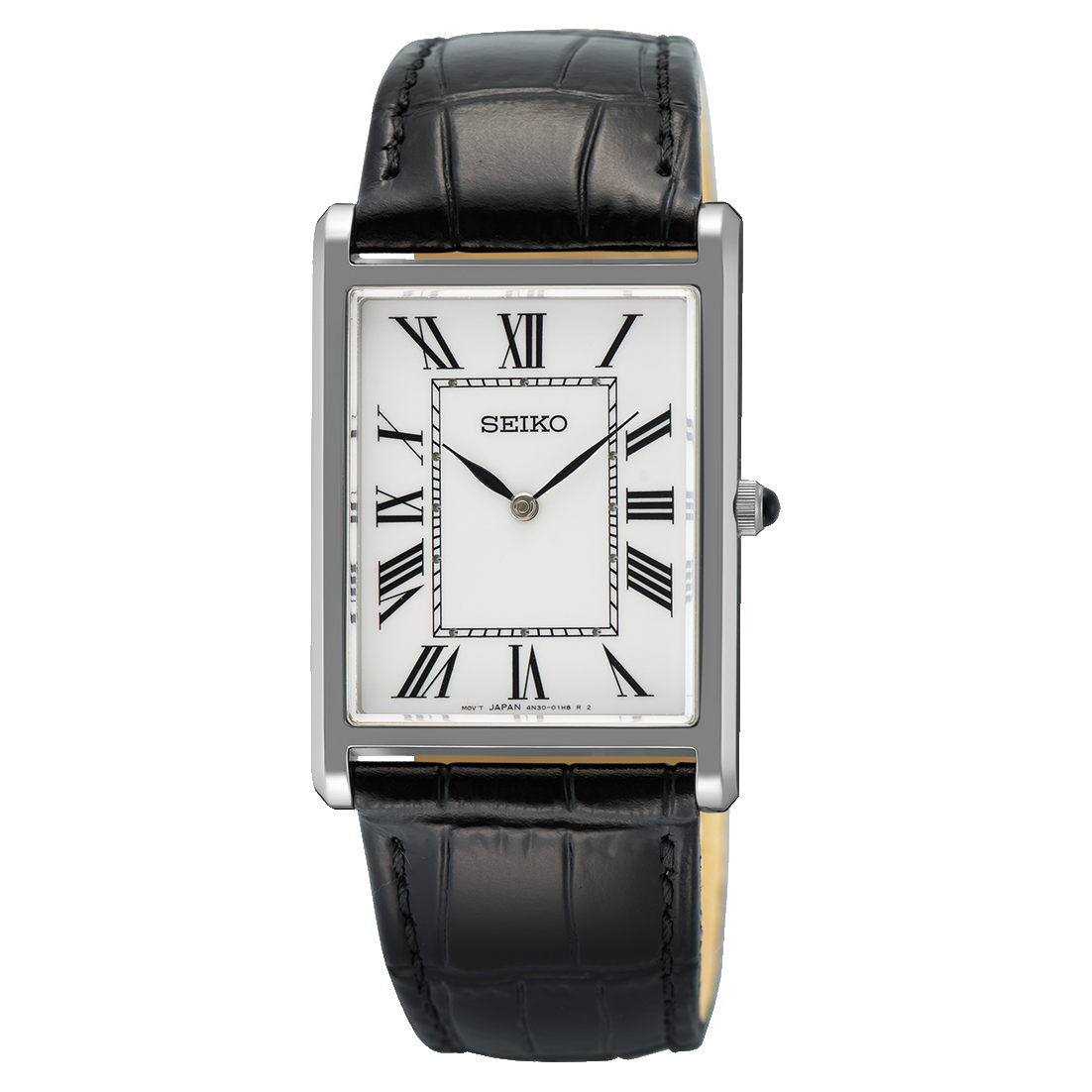 Front view rectangular tank watch