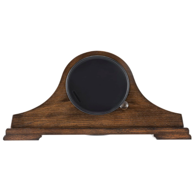 Seiko Mantel Clock Rich Brown Oak Wood QXJ031BLH back view