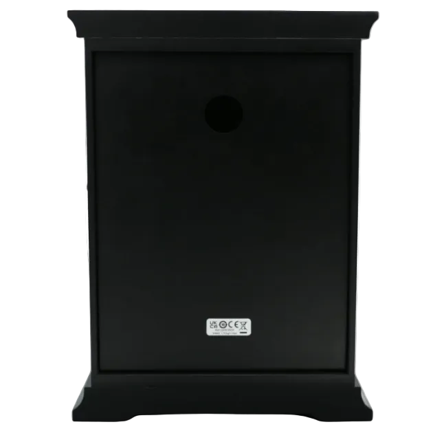 Seiko Dark Wood 18 Melodies Musical Mantel Clock QXW250KLH back view