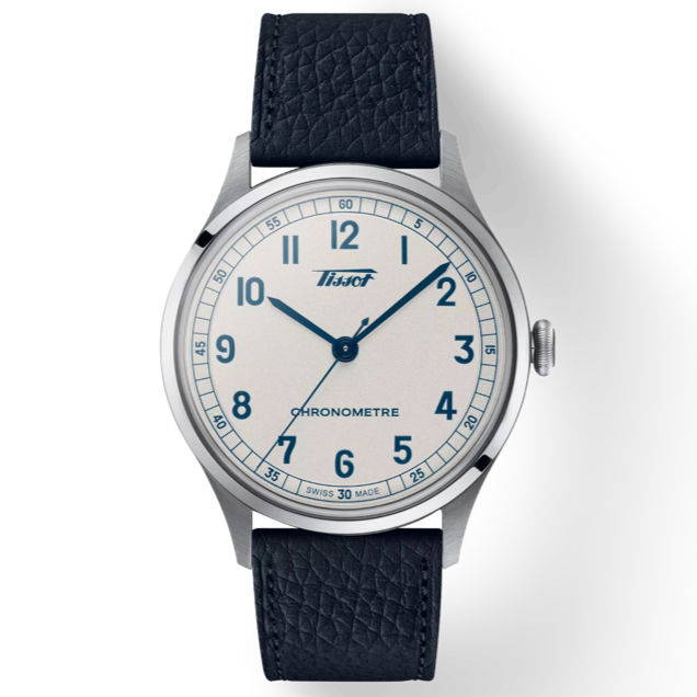 TISSOT HERITAGE 1938 AUTOMATIC COSC 39MM Silver dial leather strap