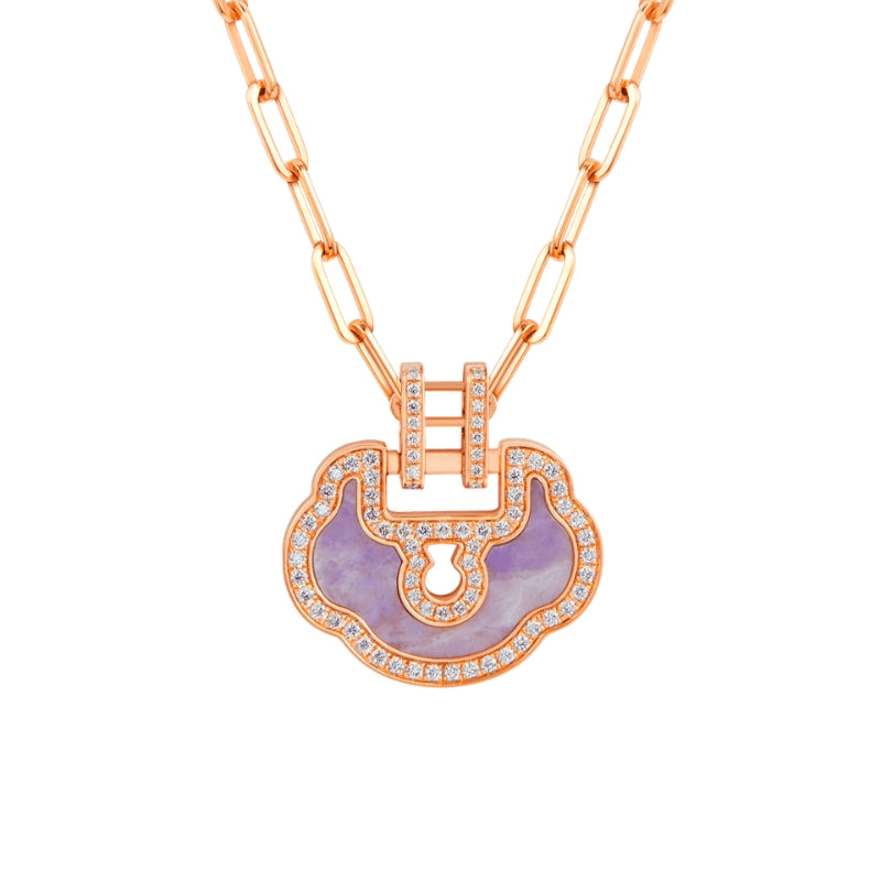 YLN20ABRGPJ | Qeelin Yu Yi grande necklace 18K rose gold set with