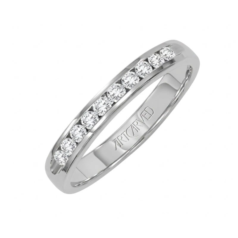 Side View Of Contemporary Diamond Anniversary Band