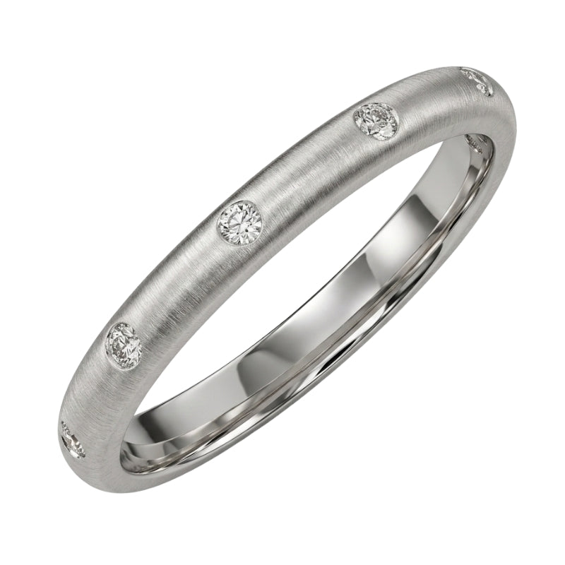 Front View Of Stackable Fashion Diamond Anniversary Band.