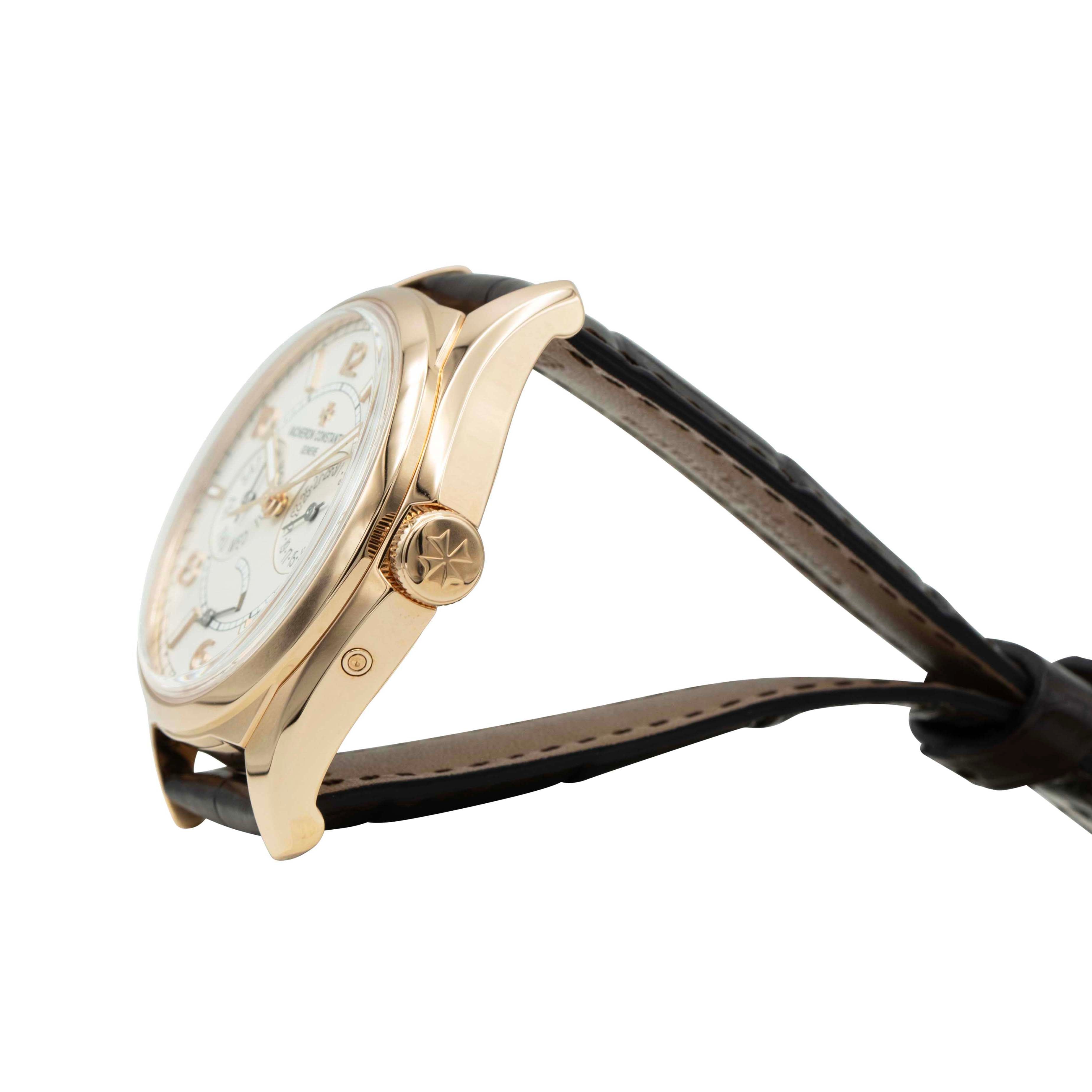 Vacheron Constantin 4400E/000R-B436 | FiftySix Day-Date Rose Gold Watch crown