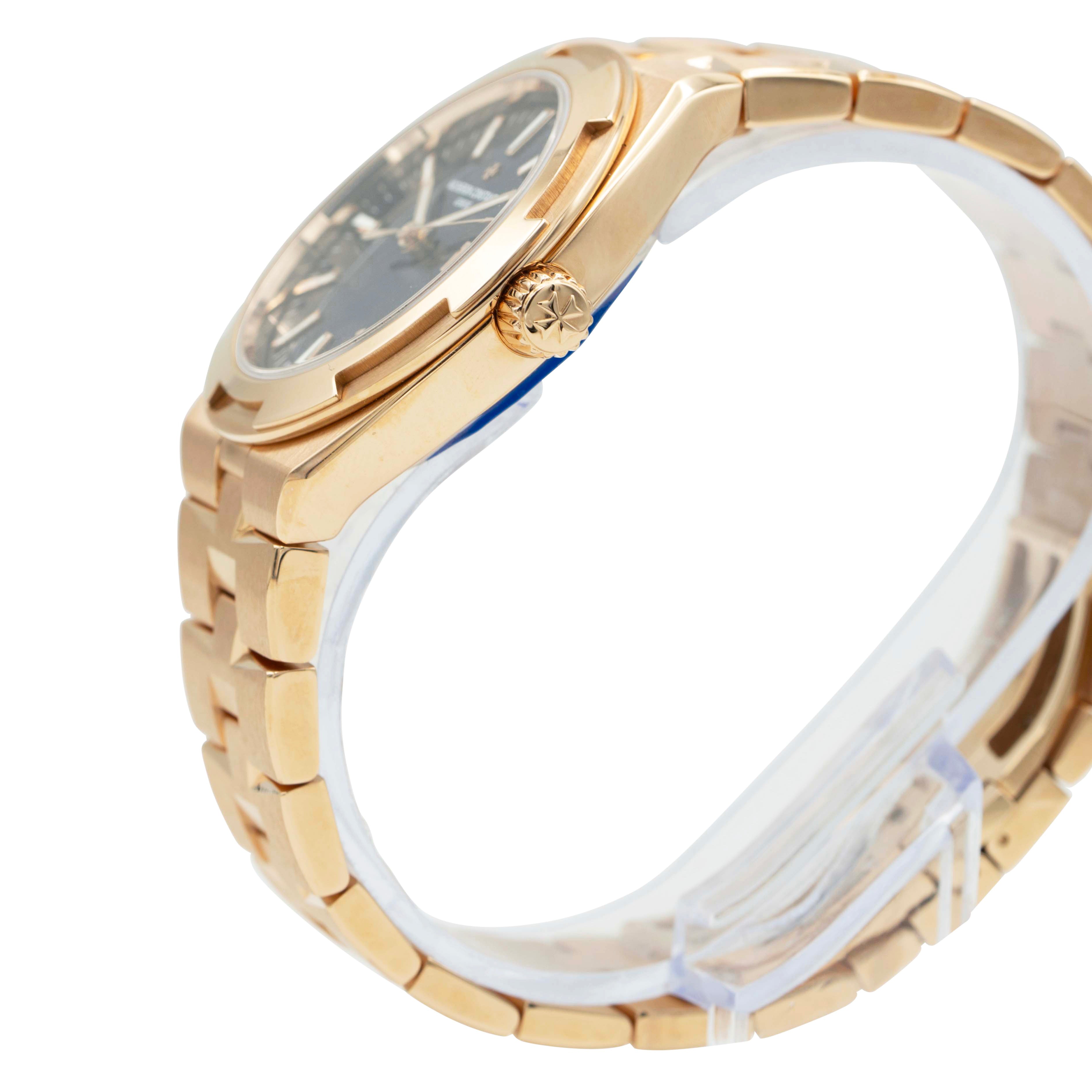 Vacheron Constantin 4600V/200R-B979 Pink Gold Overseas Blue Dial 34.5mm Watch crown