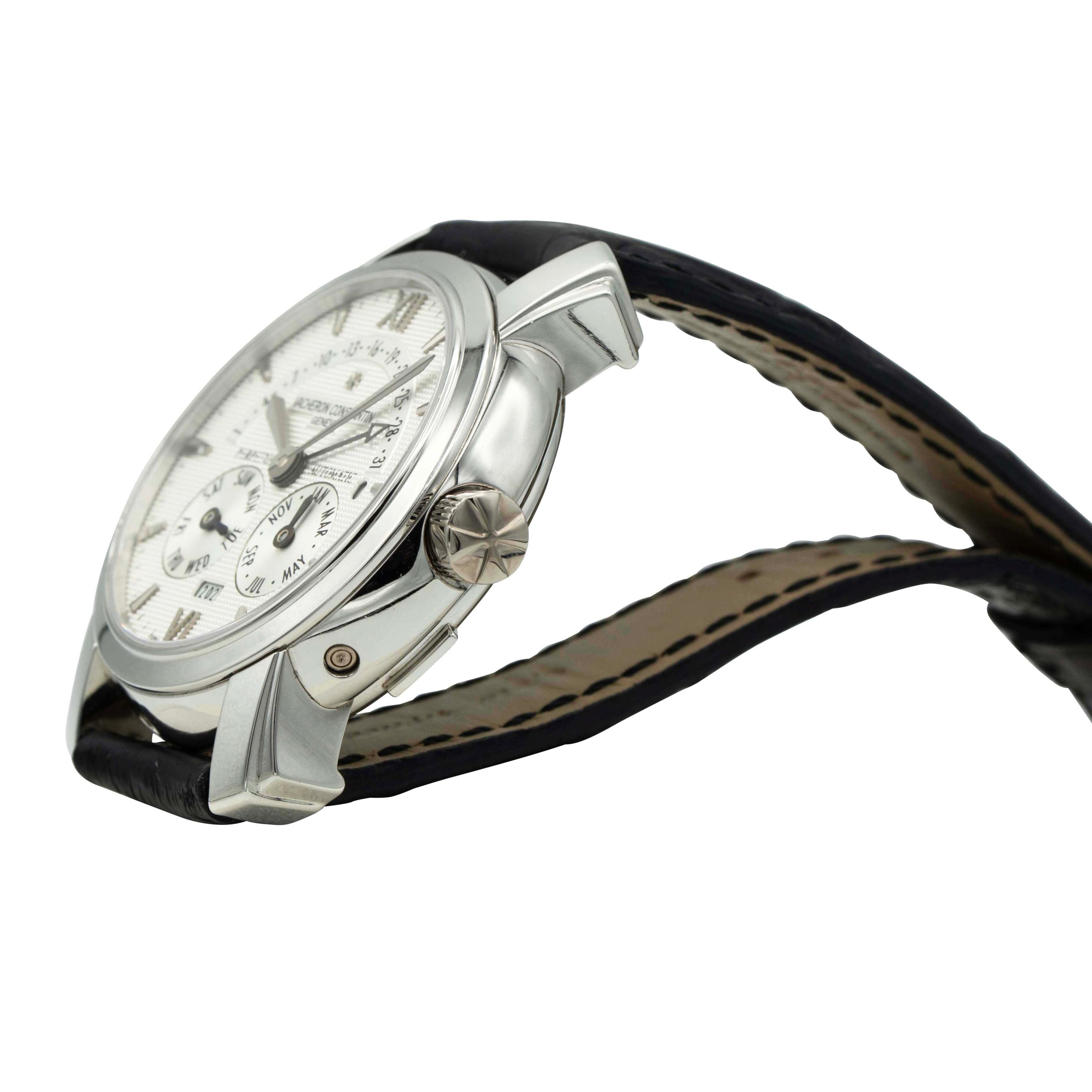Vacheron Constantin 47031/000P-8956 Malte Platinum Perpetual Calendar Watch crown