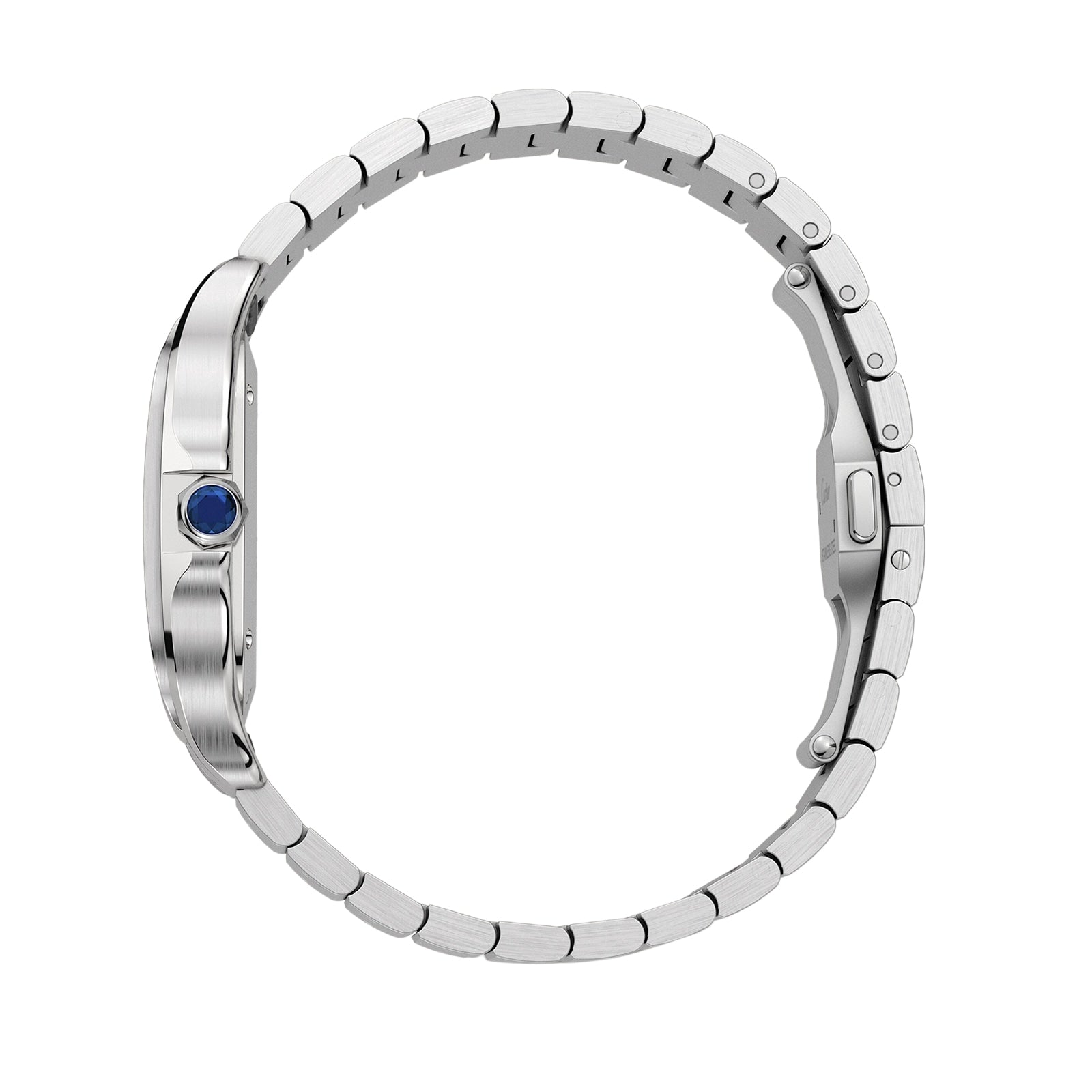 Side View of Santos de Cartier Green Medium Model Watch