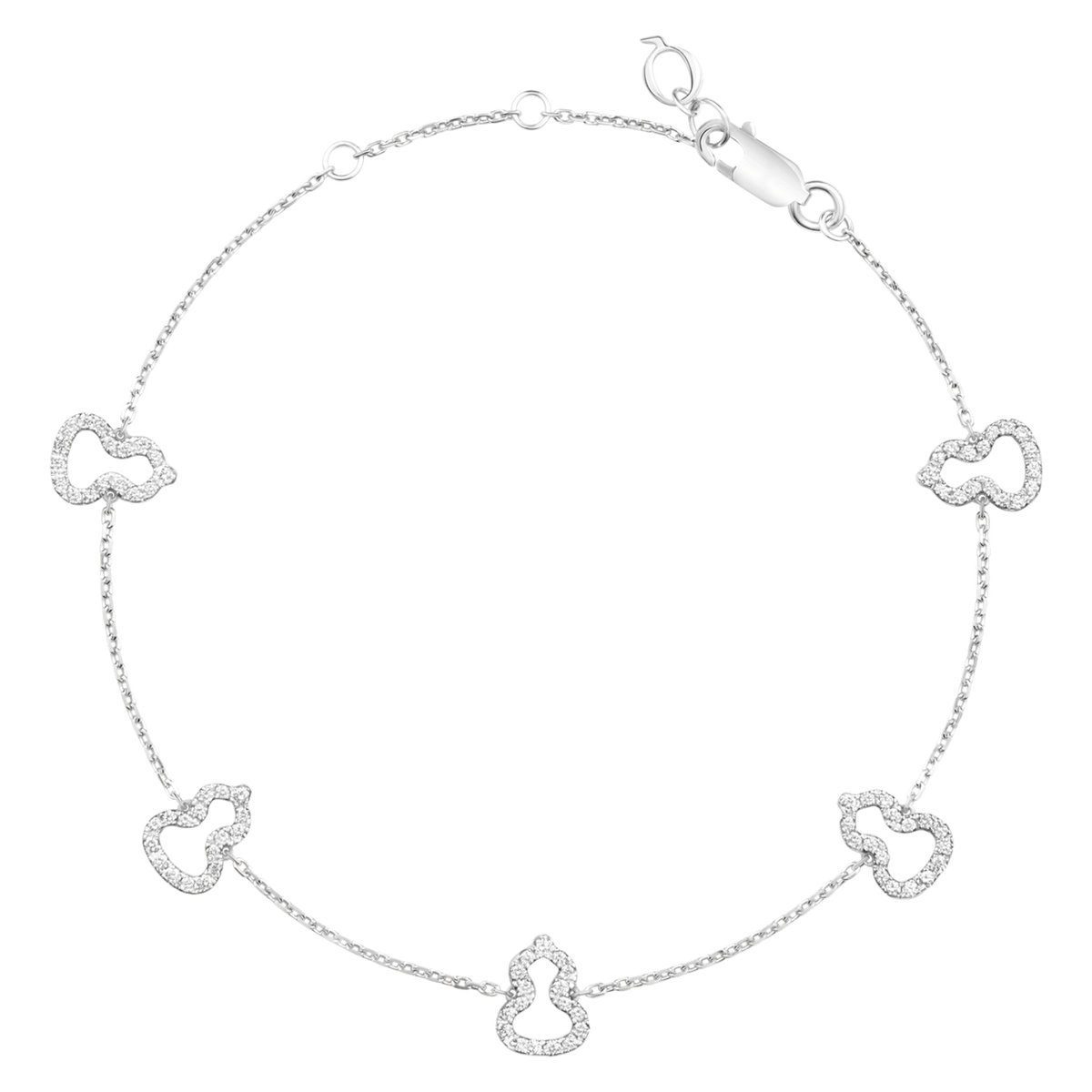 Wulu Mini Bracelet in 18K White Gold Set with Diamonds WUB07AMWGDI product shot