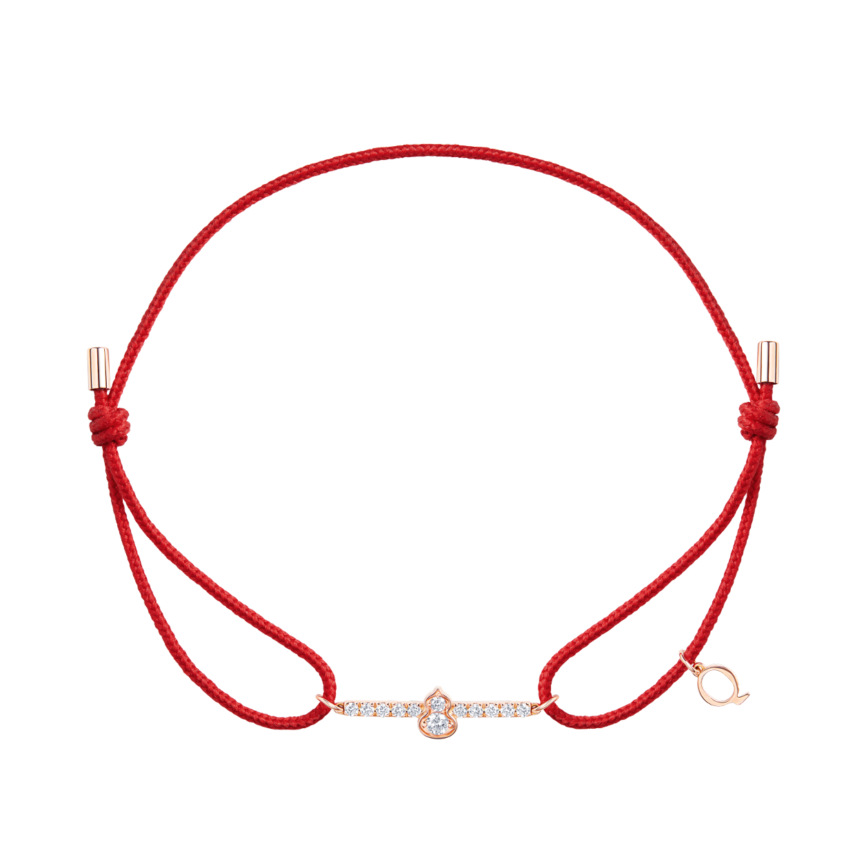 Qeelin Wulu Mini Solitaire Red Cord WUC50ADRGDI