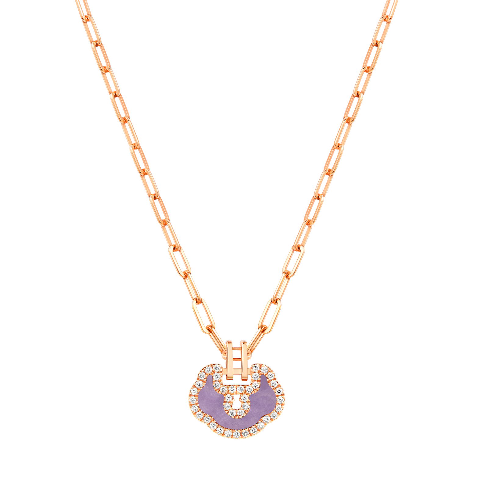 Qeelin Yu Yi Small Jadeite Necklace YLN40ABRGPJ