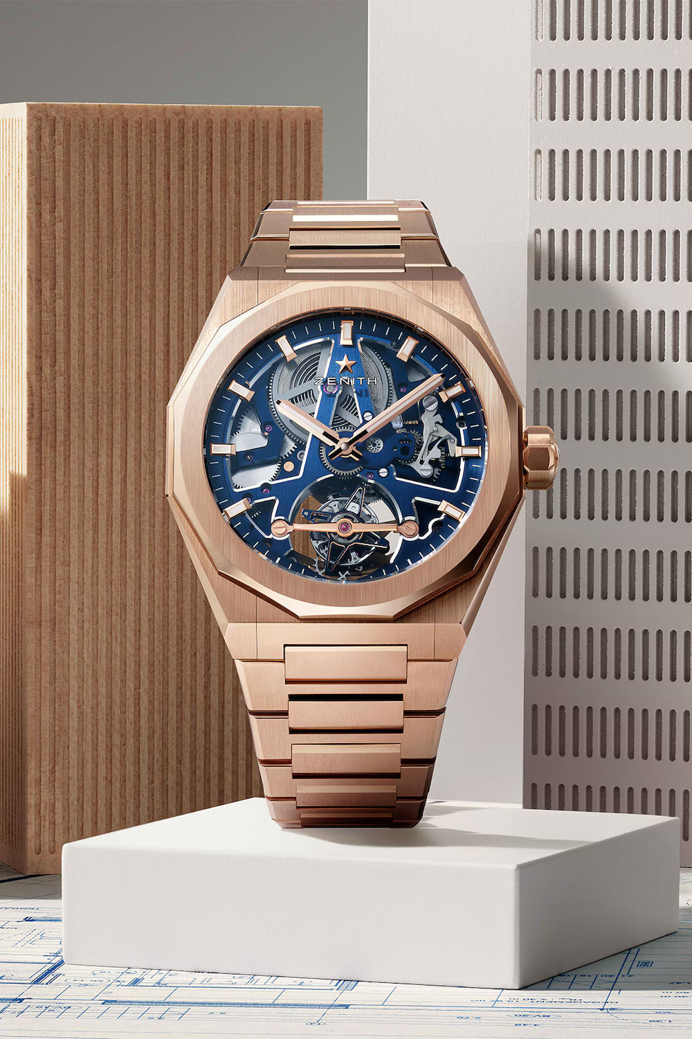 Zenith Limited Edition Defy Skyline Tourbillion Rose Gold 41mm 18.9300.3630/78.I001 product shot