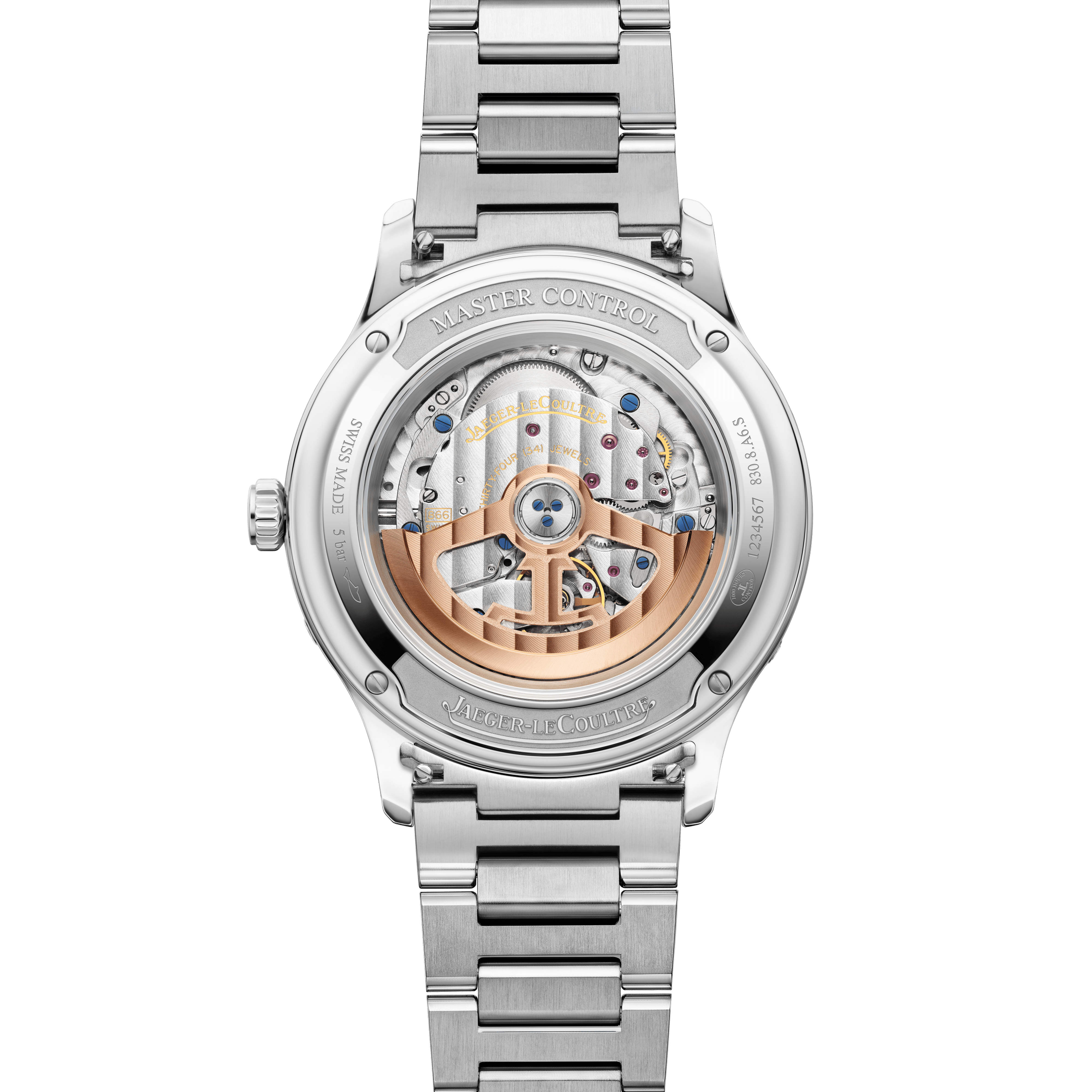 Back View Jaeger-LeCoultre Master Control Calendar Stainless Steel
