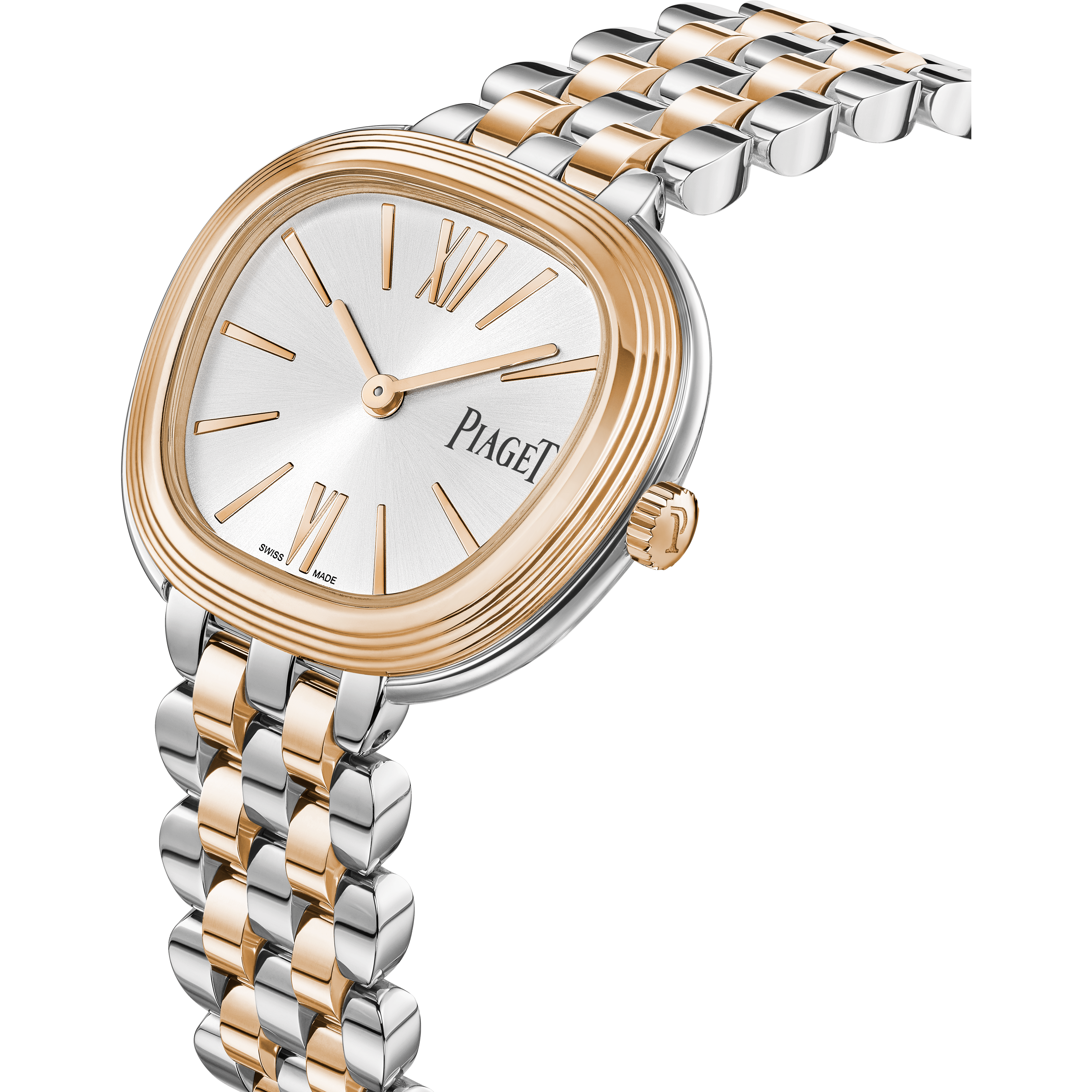 Angle View of Piaget G0A50301 Sixtie Steel Rose Gold 29mm Quartz Watch