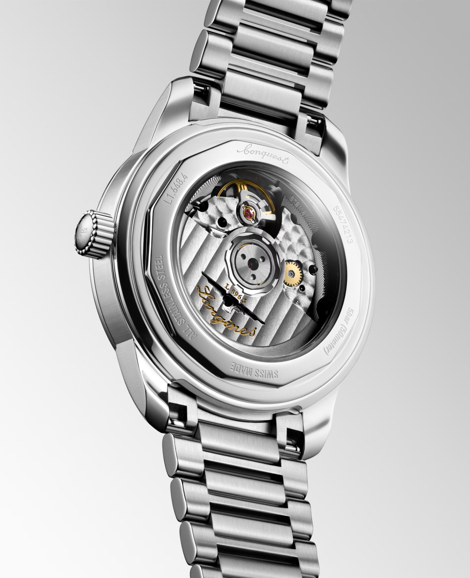 Back view of Longines Conquest Heritage Central Power Reserve 38mm L16484926