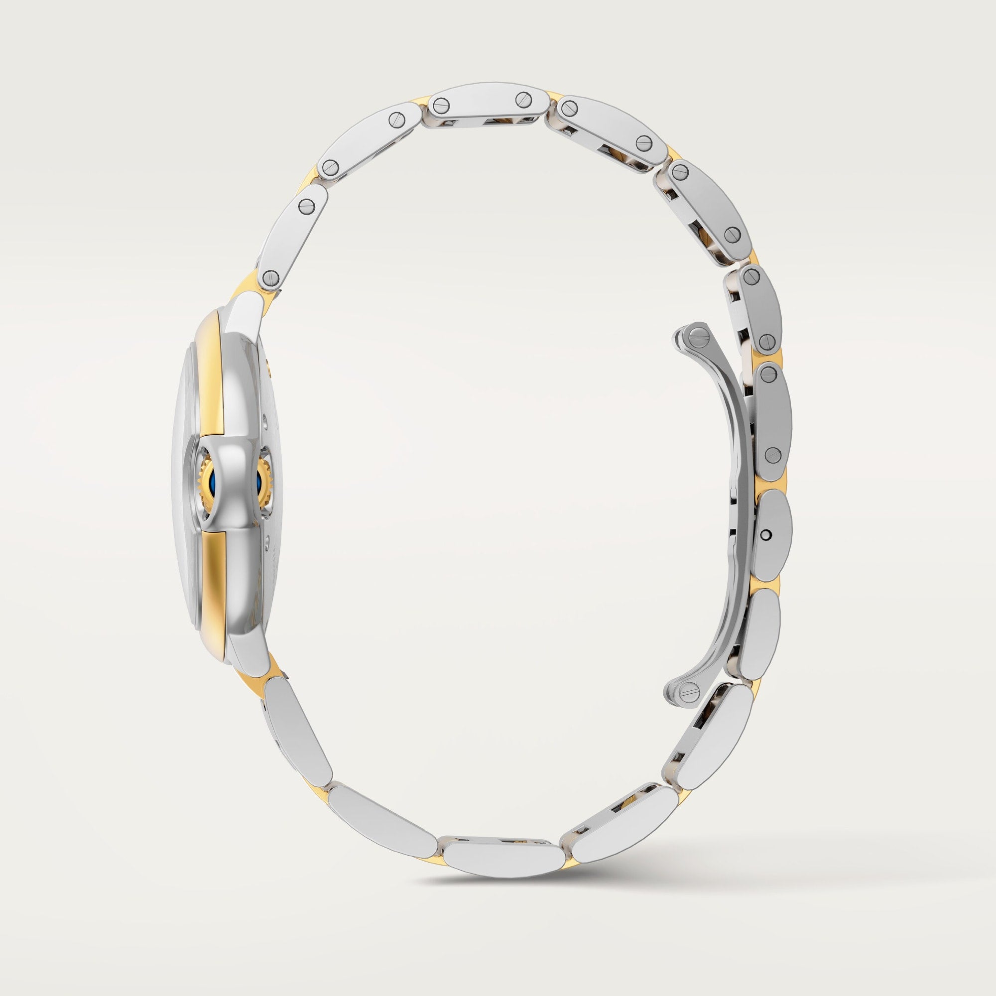 Side View of Cartier Ballon Bleu Steel & Gold 33mm W2BB0037